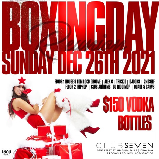 Club Seven - Special Events - Boxing Day 2021