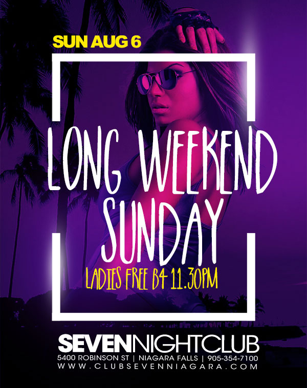 Club Seven - Special Events - Long Weekend Sunday