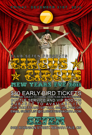 Club Se7en Circus Circus New Years Eve 2011