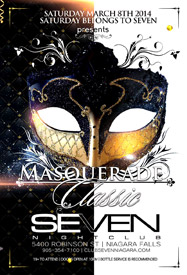 Club Se7en Saturdays Belong To Seven - Masquerade Classic